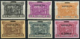 PORTUGAL 190-95 *, 1911, REPUBLICA, Falzreste, Nr. 194 Dünn, Sonst Prachtsatz, Mi. 320.- - Autres & Non Classés