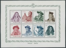 PORTUGAL Bl. 13 **, 1947, Block Volkstrachten II, Kleiner Eckbug, Marken Pracht, Mi. 350.- - Autres & Non Classés