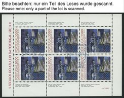 PORTUGAL A.1528-1675KB O, 1981-86, Azulejos Komplett In 20 Kleinbogen Mit Ersttagsstempeln, Pracht, Mi. 91.50 - Autres & Non Classés