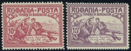 RUMÄNIEN 171A,172C **, 1906, 10 B. Karminrosa, Gezähnt L 111/2 Und 15 B. Violett, Gezähnt L 131/2:111/2, Postfrisch, Pra - Other & Unclassified