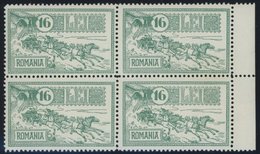 RUMÄNIEN 457 VB **, 1932, 16 L. Hauptpost Im Randviererblock, Postfrisch, Pracht, Mi. 88.- - Sonstige & Ohne Zuordnung