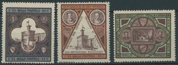 SAN MARINO 23-25 *, 1894, Regierungsgebäude, Falzrest, Prachtsatz, Mi. 70.- - Other & Unclassified