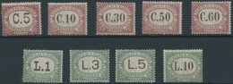 PORTOMARKEN P 10-18 *, 1924, Ziffer, Falzrest, Prachtsatz, Mi. 300.- - Postage Due