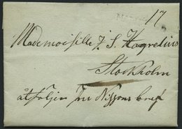 SCHWEDEN 1828, MARIEFRED, L1 Auf Brief Nach Stockholm, Pracht - Sonstige & Ohne Zuordnung