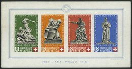 SCHWEIZ BUNDESPOST Bl. 5 (*), 1940, Block Pro Patria, Gummi Nicht Original - 1843-1852 Federal & Cantonal Stamps