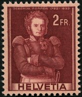 SCHWEIZ BUNDESPOST 385DPI **, 1941, 2 Fr. Forrer, Doppelprägung, Pracht, Mi. 70.- - 1843-1852 Federal & Cantonal Stamps