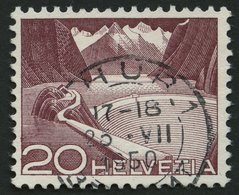 SCHWEIZ BUNDESPOST 533I O, 1949, 20 C. Grimsel-Stausee, Type I, Pracht, Mi. 85.- - 1843-1852 Federal & Cantonal Stamps