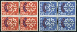 SCHWEIZ BUNDESPOST 681/2 VB **, 1959, PTT In Viererblocks, Prachtsatz, Mi. 160.- - 1843-1852 Federal & Cantonal Stamps