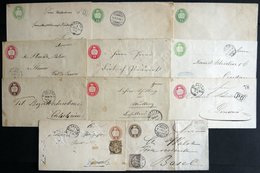 GANZSACHEN 1870-93, 11 Meist Gebrauchte Ganzsachen-Umschläge, Einige Bessere, Etwas Unterschiedlich, Besichtigen! - Interi Postali