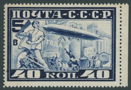 SOWJETUNION 390A **, 1930, 40 K. Graf Zeppelin, Gezähnt L 121/2, Postfrisch, Pracht, Mi. 100.- - Used Stamps