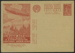 GANZSACHEN P 127I BRIEF, 1931, 10 K. Zeppelin-Ganzsachenkarte, Bild 56, Ungebraucht, Pracht - Storia Postale