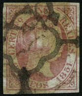 SPANIEN 9 O, 1851, 5 R. Rosa, Feinst, Mi. 280.- - Otros & Sin Clasificación