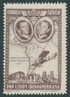 SPANIEN 560b *, 1930, 1 Pta. Lilakarmin Ibero-Amerikanische Ausstellung II, Falzrest, Pracht - Andere & Zonder Classificatie