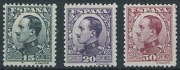 SPANIEN 565/6,568 **, 1930, 15, 20 Und 30 C. König Alfons XII, Rückseitig Blaue Kontrollnummer, 3 Postfrische Prachtwert - Sonstige & Ohne Zuordnung