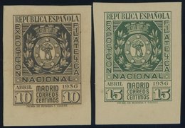 SPANIEN 679/80 **, 1936, Nationale Philatelistische Ausstellung, Postfrisch, Satz Feinst (Gummi Leicht Getönt), Mi. 140. - Altri & Non Classificati