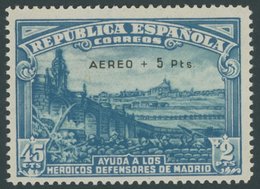 SPANIEN 711 **, 1938, 45 C. Verteidigung Von Madrid II, Postfrisch, Gummi Etwas Matt, Sonst Pracht, Mi. 650.- - Autres & Non Classés