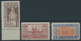 SPANIEN 782-84 **, 1937, Heiliger Jakobus Von Compostela, Postfrischer Prachtsatz, Mi. 70.- - Autres & Non Classés