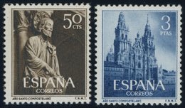 SPANIEN 1025/6 **, 1954, Heiliges Jahr, Postfrisch, Pracht, Mi. 80.- - Altri & Non Classificati