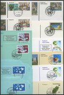 UNO - WIEN 1982-94, Komplette Gebrauchte Partie Ganzsachen (P 1-8) Und Luftpostfaltbriefe (LF 1-4), 12 Prachtbelege, Mi. - Autres & Non Classés
