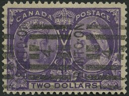 KANADA 50 O, 1897, 2 $ Violett, Pracht, Signiert Gebrüder Senf, Mi. 500.- - Autres & Non Classés