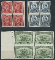 KANADA 159-61 VB **, 1932, Wirtschaftskonferenz In Postfrischen Viererblocks, Prachtsatz - Altri & Non Classificati