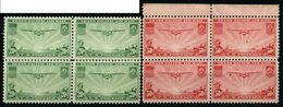 USA 400/1 VB **, Scott C21/2, 1937, Manila-Hongkong In Viererblocks, Prachtsatz, $ 90.- - Otros & Sin Clasificación