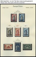 EUROPA UNION **, Postfrische Sammlung Europa-Union Von 1956-92 In 5 Leuchtturm Alben, Komplett Bis Auf Andorra-Spanische - Otros & Sin Clasificación