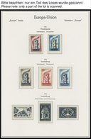 EUROPA UNION **, Komplette Postfrische Sammlung Gemeinschaftsausgaben Von 1956-77 In 2 Leuchtturm Falzlosalben, Dazu Nat - Autres & Non Classés