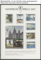 SPORT **,Brief , Olympische Spiele 1992 Im Spezialalbum Der Deutschen Sporthilfe Mit Blocks, Bogen, Markenheftchen, Stre - Sonstige & Ohne Zuordnung