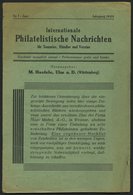 PHIL. LITERATUR Internationale Philatelistische Nachrichten Für Sammler, Händler Und Vereine, Heft 1/1930 Und Heft 8/193 - Philately And Postal History