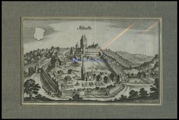 ALBECK, Gesamtansicht, Kupferstich Von Merian Um 1645 - Lithographien