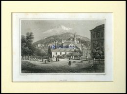 BADEN, Teilansicht, Stahlstich Von Schönfeld/v. H. Wallis, 1840 - Lithographies