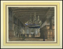 BREMEN: Rathaussaal, Kolorierter Holzstich Von G. Schönleber Von 1881 - Lithographien