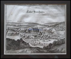 BRUNSHAUSEN/GANDERSHEIM, Gesamtansicht, Kupferstich Von Merian Um 1645 - Lithographien
