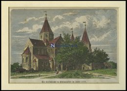 KÖNIGSLUTTER: Die Stiftskirche, Kolorierter Holzstich Auf Vaterländische Geschichten Von Görges 1843/4 - Lithographies