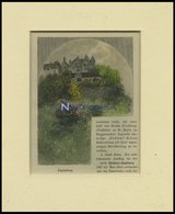 LAUCHHEIM: Die Kapfenburg, Kolorierter Holzstich Um 1880 - Litografía