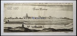 MAGDEBURG-NEUSTADT, Gesamtansicht, Kupferstich Von Merian Um 1645 - Litografía