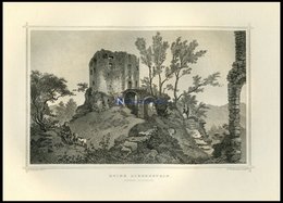 MEININGEN: Die Ruine Liebenstein, Stahlstich Von Rohbock/Rottmann Um 1850 - Lithographies