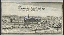 STEUERWALD B. Hildesheim, Gesamtansicht, Kupferstich Von Merian Um 1645 - Lithographies