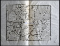 TRACHENBERG/SCHLESIEN: Die Vestung Trachenberg, Grundrißplan, Kupferstich Von Merian Um 1645 - Lithographies
