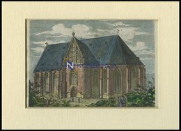 VERDEN: Der Dom, Kolorierter Holzstich Auf Vaterländische Geschichten Von Görges 1843/4 - Litografia