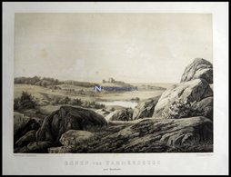 BORNHOLM (Egnen Ved Hammershuus Paa Bornholm), Die Gegend Bei Hammershuus, Blick Auf Die Ruinen, Lithographie Mit Tonpla - Lithographies