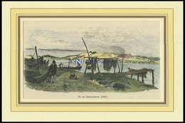 HADERSLEBEN: An Der Förde, Kolorierter Holzstich Von G. Schönleber Von 1881 - Litografía