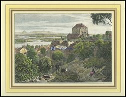 STEYEREGG, Gesamtansicht, Kolorierter Holzstich Um 1880 - Lithographies