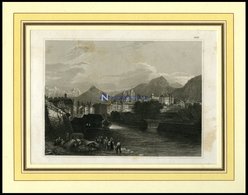 GENF, Gesamtansicht, Stahlstich Von B.I. Um 1860 - Lithographies