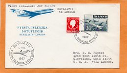 Iceland 1967 Air Mail Cover Mailed - Poste Aérienne