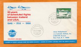 Iceland 1968 Air Mail Cover Mailed - Poste Aérienne