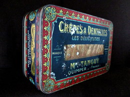 ANCIENNE BOITE CREPES A DENTELLES. LES DELICIEUSES Mme TANGUY QUIMPER  FRANCE