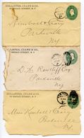 United States 1890's 5 2c. Washington Postal Envelopes New York City Postmarks - ...-1900