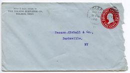 United States 1910 Scott U414 Postal Envelope Toledo OH, Elevator Co. - 1901-20